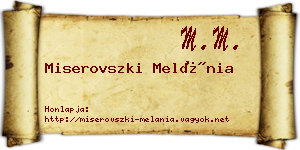 Miserovszki Melánia névjegykártya